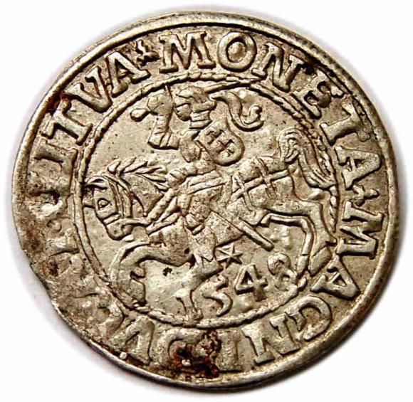 Half groschen 1548 Sigismund II Augustus Vilnius (1)