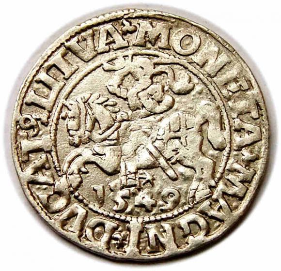 Half groschen 1549 Sigismund II Augustus Vilnius (1)