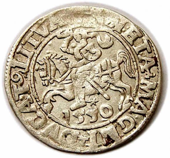 Half groschen 1550 Sigismund II Augustus Vilnius (1)
