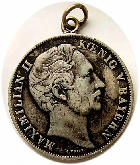 2 Gulden 1852 Maximilian II of Bavaria Bayern