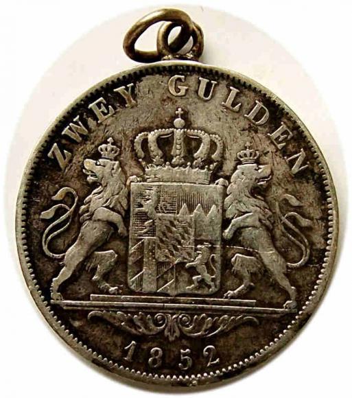 2 Gulden 1852 Maximilian II of Bavaria Bayern