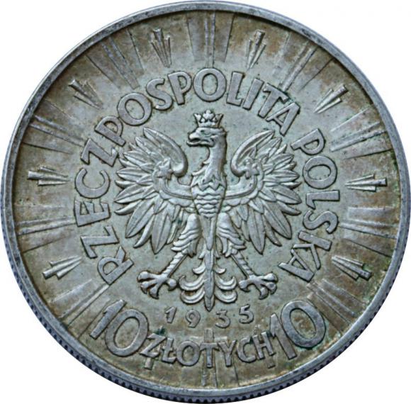 10 zlotych 1935 Jozef Pilsudski II Republic of Poland Warsaw (2)