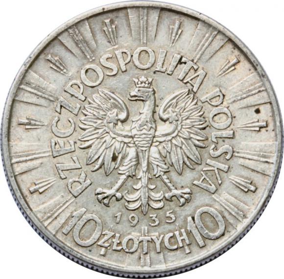 10 zlotych 1935 Jozef Pilsudski II Republic of Poland Warsaw (2)