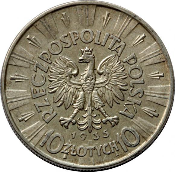 10 zlotych 1935 Jozef Pilsudski II Republic of Poland Warsaw (2)