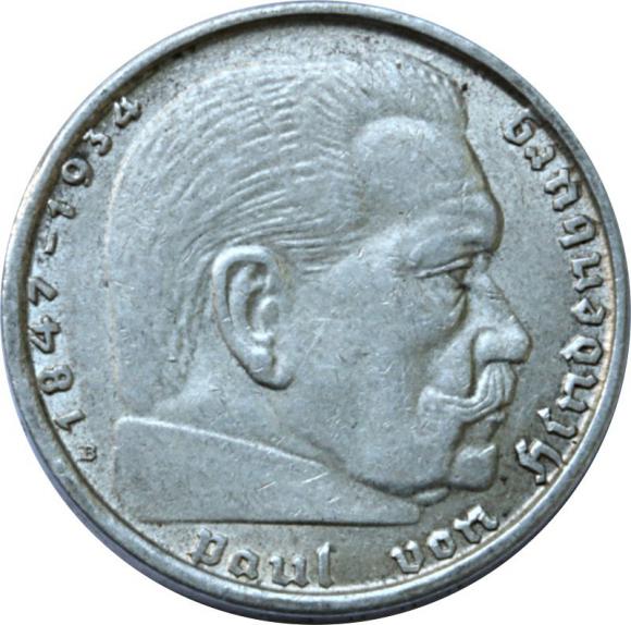 2 mark 1938 B Paul von Hindenburg Germany Vienna (1)