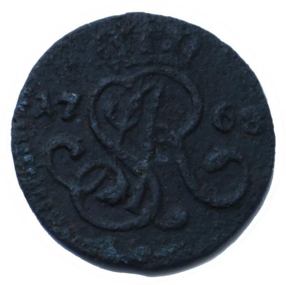 Schilling 1768 Stanislaw August Poniatowski Krakow (2)