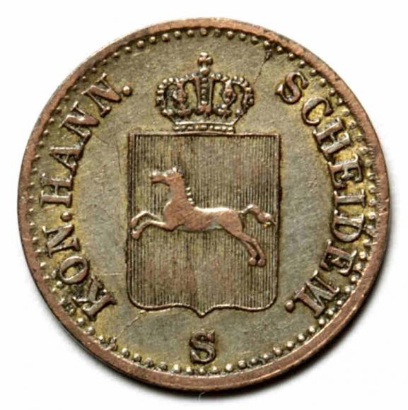 6 pfennige 1843 Ernst August von Hannover (2)