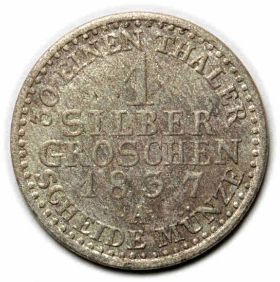 1 silver groschen 1837 Friedrich Wilhelm III Germany Berlin (2)