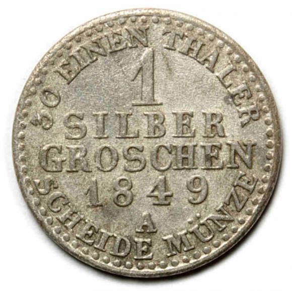 1 silver groschen 1849 Friedrich Wilhelm IV Germany Berlin (2)