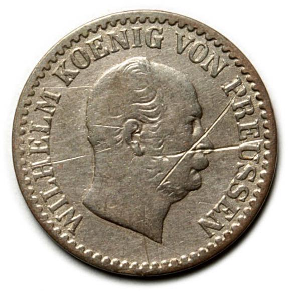 1 silver groschen 1864 Wilhelm I Germany Berlin (1)