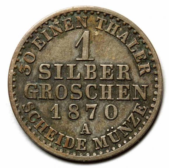 1 silver groschen 1870 Wilhelm II Germany Berlin (2)