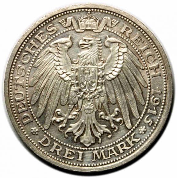 3 mark 1915 Friedrich Franz IV Prussia Berlin (2)