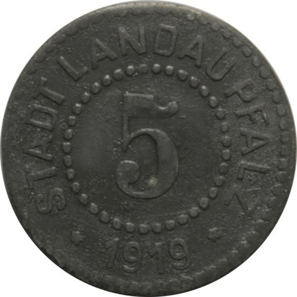 5 pfennig 1919 Landau (1)
