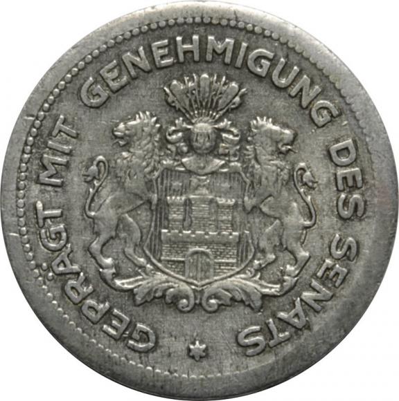 1/100 verrechnungsmarke 1923 Hamburg (2)
