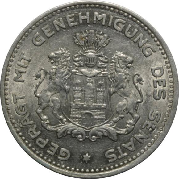 1/10 verrechnungsmarke 1923 Hamburg (2)