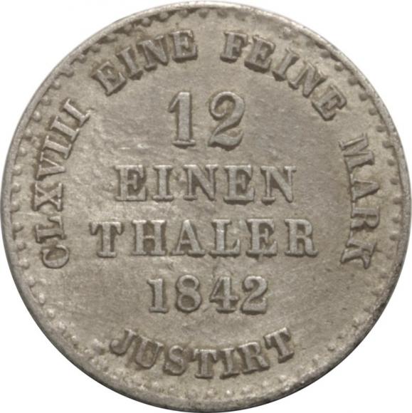 1/12 thaler 1842 Ernst August von Hannover Hanover (2)