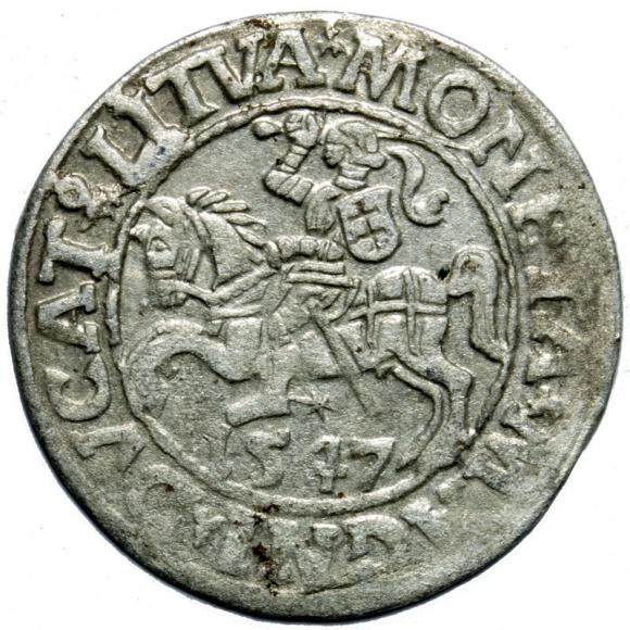 Half groschen 1547 Sigismund II Augustus Vilnius (1)
