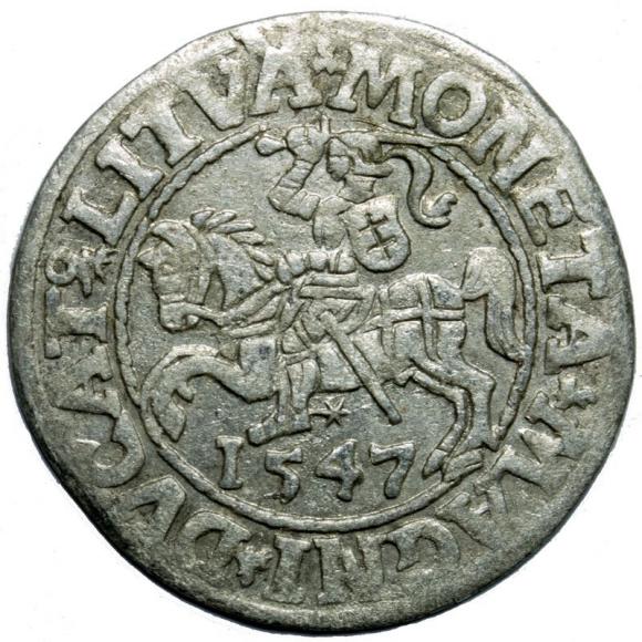 Half groschen 1547 Sigismund II Augustus Vilnius (1)