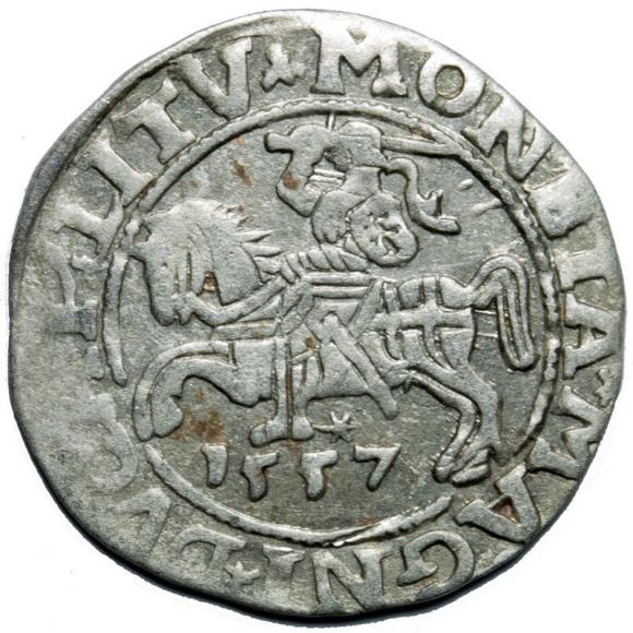 Half groschen 1557 Sigismund II Augustus Vilnius (1)