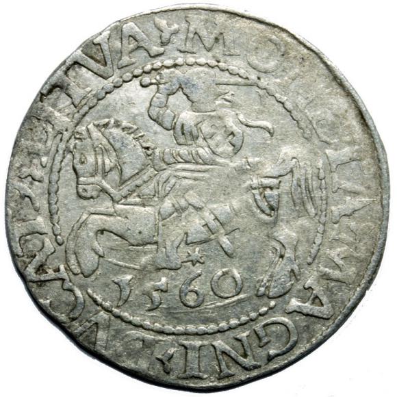 Half groschen 1560 Sigismund II Augustus Vilnius (1)