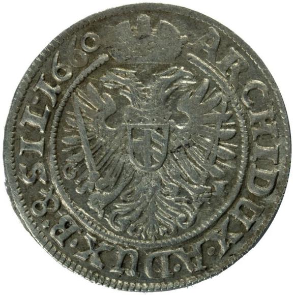 3 kreuzer 1660 Leopold I Wroclaw