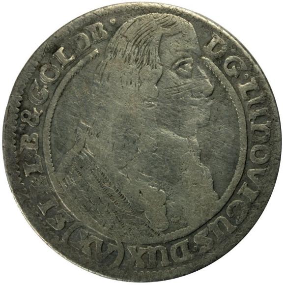 15 kreuzer 1663 Louis IV of Legnica Duchy of Brzeg - Legnica - Wolow Brzeg