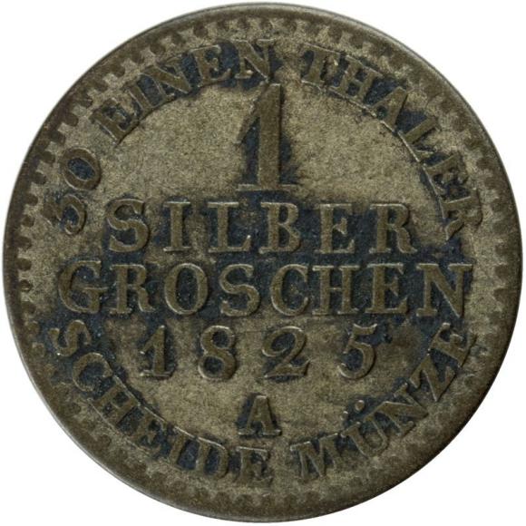 1 silver groschen 1825 Frederick William III Prussia Berlin