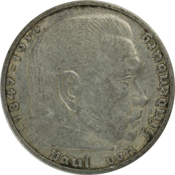2 mark 1837 E Paul von Hindenburg Muldenhutten Germany