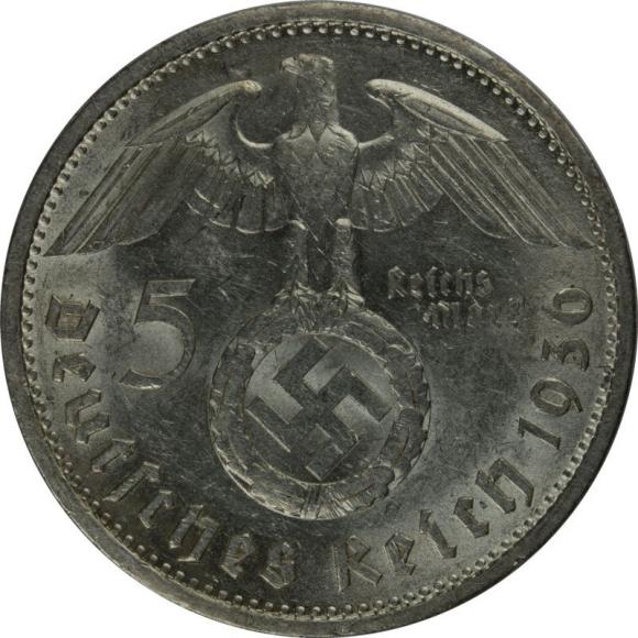 5 mark 1936 A Paul von Hindenburg Germany Berlin (2)