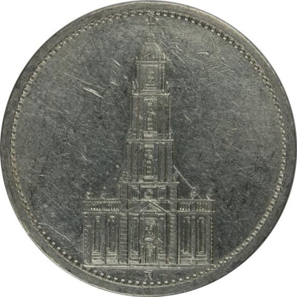 5 mark 1934 Church in Potsdam Germany Berlin (1)