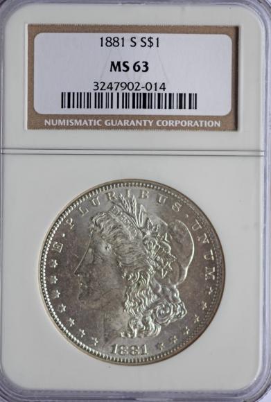 1 dolar 1881 USA grading NGC MS63 (1)