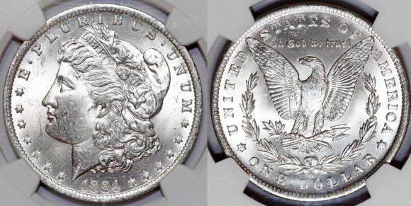 1 dolar 1884 USA grading NGC MS63 (2)