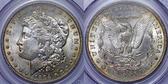 1 dolar 1904 USA grading PCGS MS63 (2)