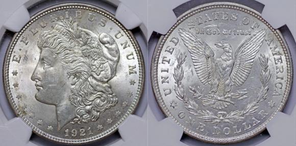1 dolar 1921 USA grading NGC MS63 (2)