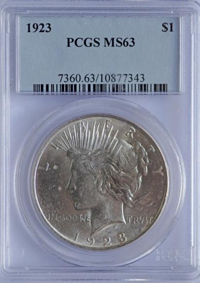 1 dolar 1923 USA grading PCGS MS63 (1)