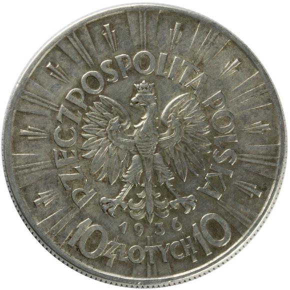 10 zlotych 1936 Jozef Pilsudski II Republic of Poland Warsaw (2)