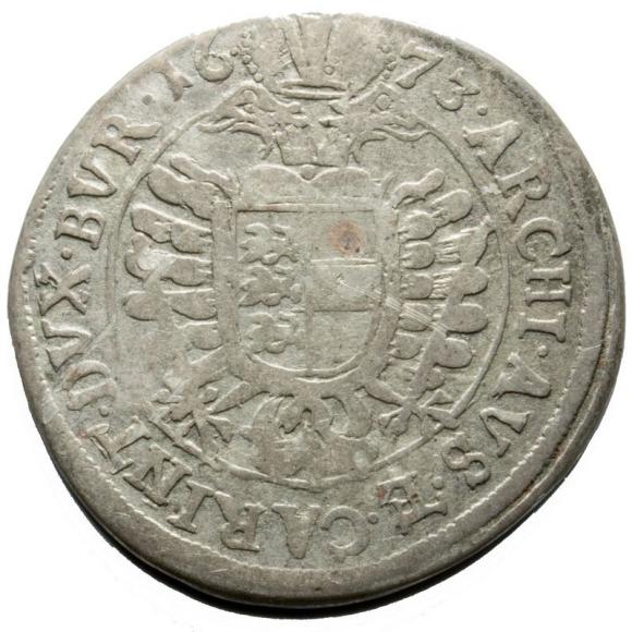 6 kreuzer 1673 Leopold I Austria Sankt Veit (2)