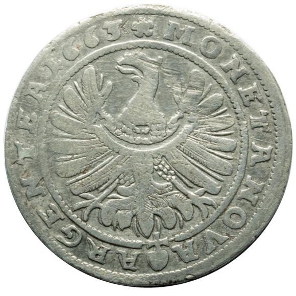 15 kreuzer 1663 George III of Brieg Duchy of Brzeg - Legnica - Wolow Brzeg (2)
