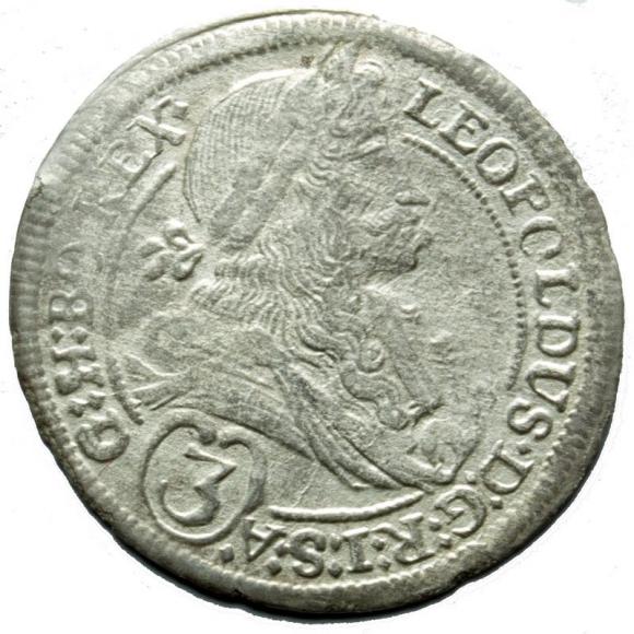 3 kreuzer 1698 Leopold I Bohemia Graz (1)