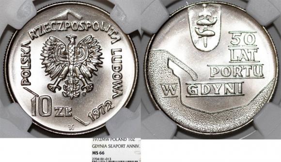 10 zł 1972 50 lat portu w Gdyni GRADING NGC (1)