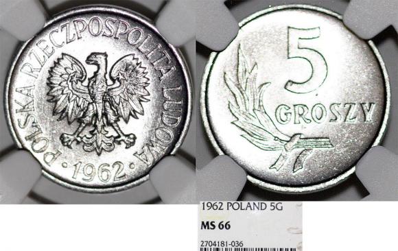 5 groszy 1962 GRADING NGC (1)