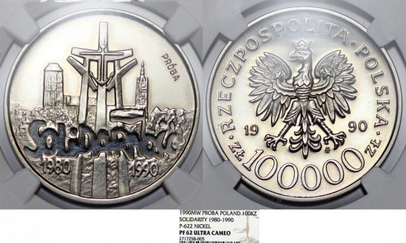 100000 złotych 1990 Solidarność próba GRADING NGC (1)