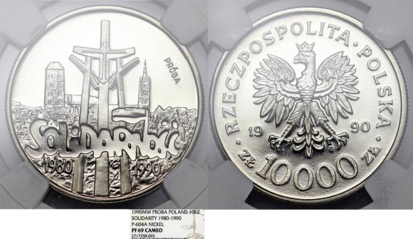 10000 złotych 1990 Solidarność próba GRADING NGC (1)