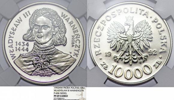 10000 zł 1992 Władysław Warneńczyk GRADING NGC (1)