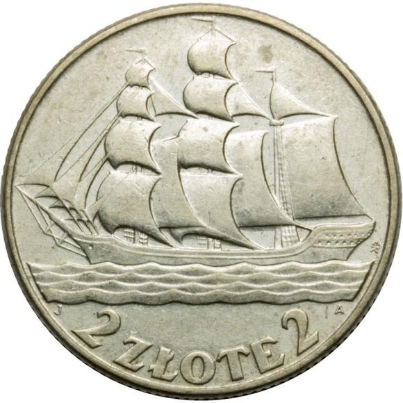 2 zlote 1936 Ship Second Polish Republic Warsaw (1)