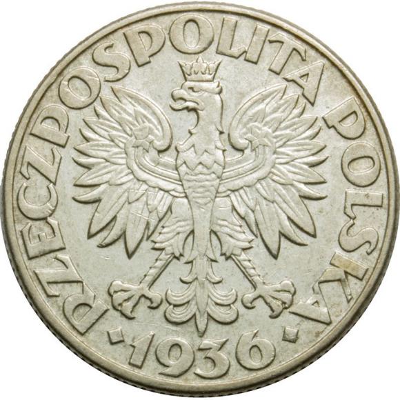 2 zlote 1936 Ship Second Polish Republic Warsaw (2)