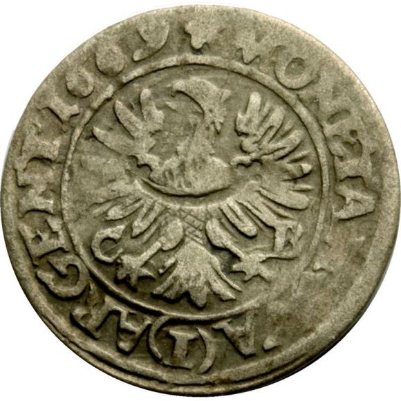 1 kreuzer 1669 Chistian Duchy of Brzeg - Legnica - Wolow Brzeg (2)