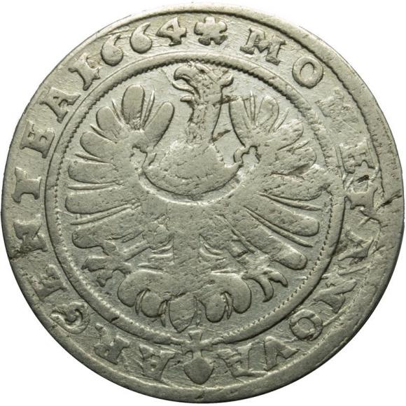 15 kreuzer 1664 George III of Brieg Duchy of Brzeg - Legnica - Wolow Brzeg (2)