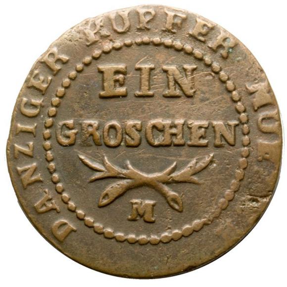 1 groschen 1809 Free City of Danzig Gdansk