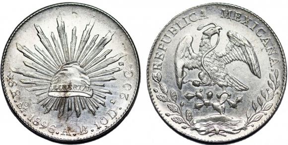 8 reali 1896 Mo-AB Meksyk srebro (1)